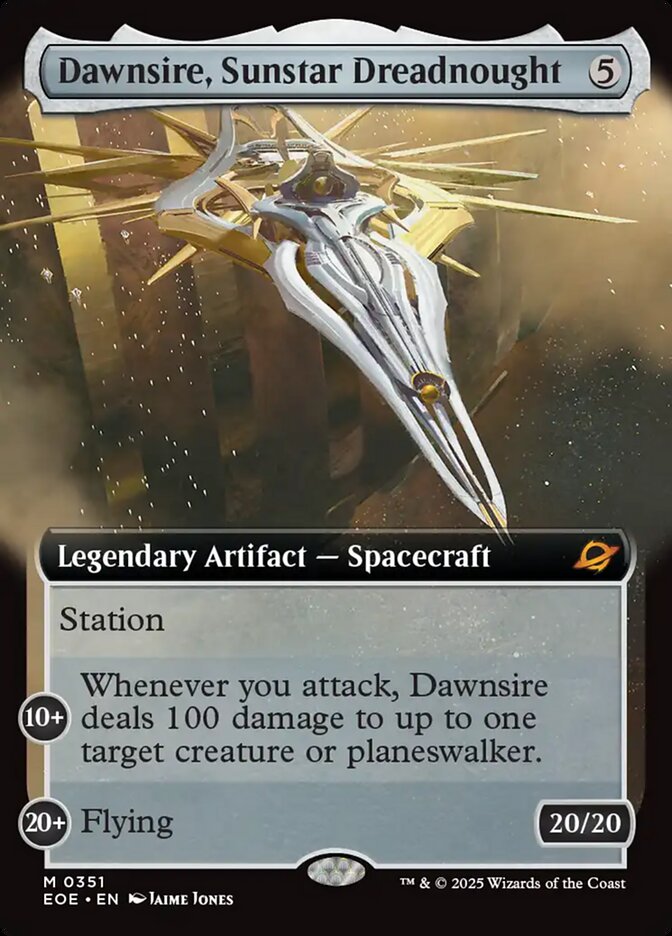 Dawnsire, Sunstar Dreadnought 351 (Edge of Eternities)  - Extended Art Foil