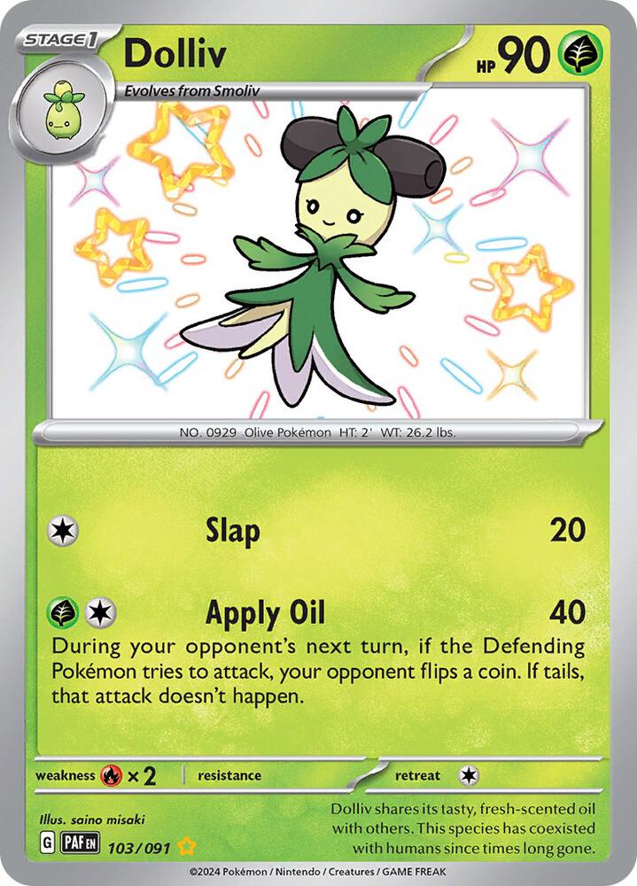 Dolliv 103/091 (SV: Paldean Fates)  - Holofoil