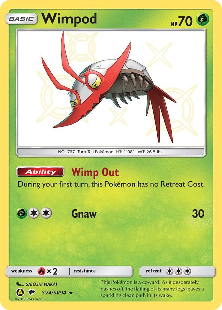 Wimpod SV4/SV94 (Hidden Fates: Shiny Vault)  - Holofoil
