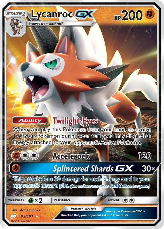 Lycanroc GX 82/181 (SM - Team Up)  - Holofoil