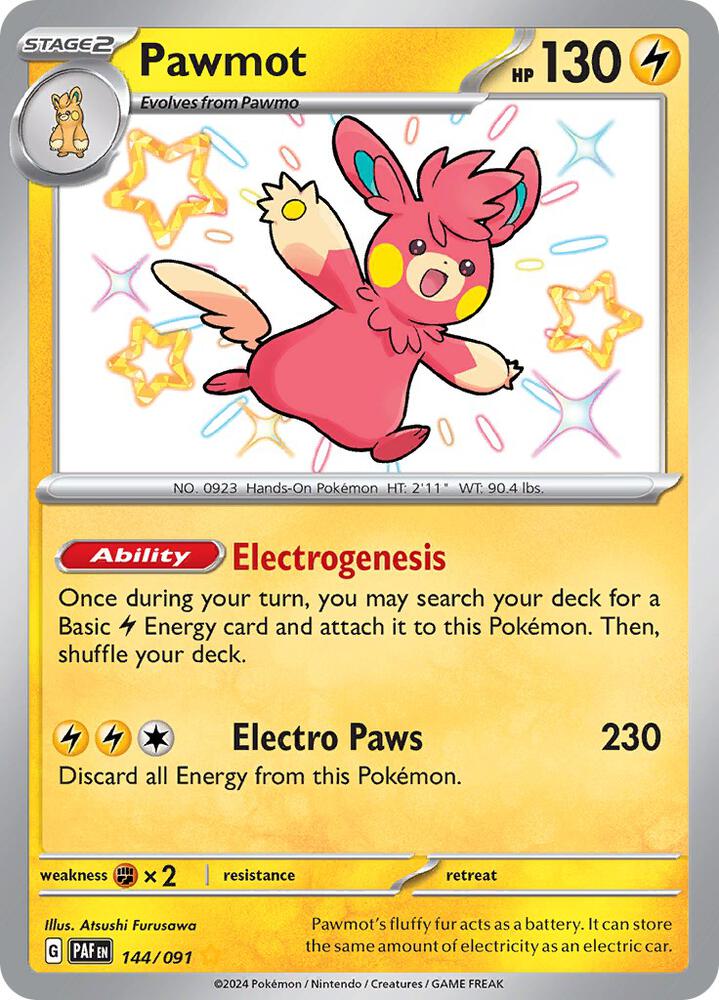 Pawmot 144/091 (SV: Paldean Fates)  - Holofoil