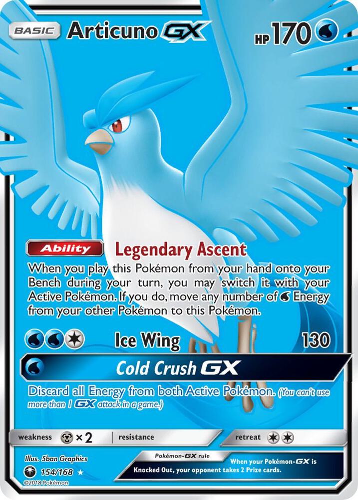 Articuno GX 154/168 (SM - Celestial Storm)  - Holofoil