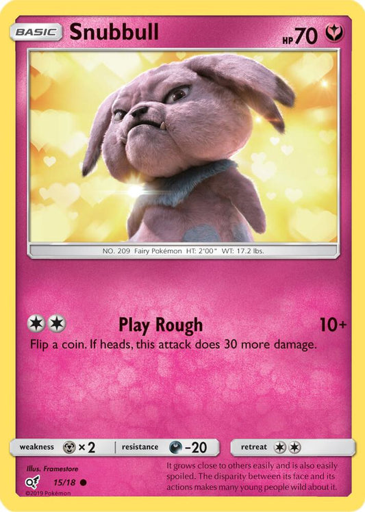 Snubbull 15/18 (Detective Pikachu)  - Holofoil