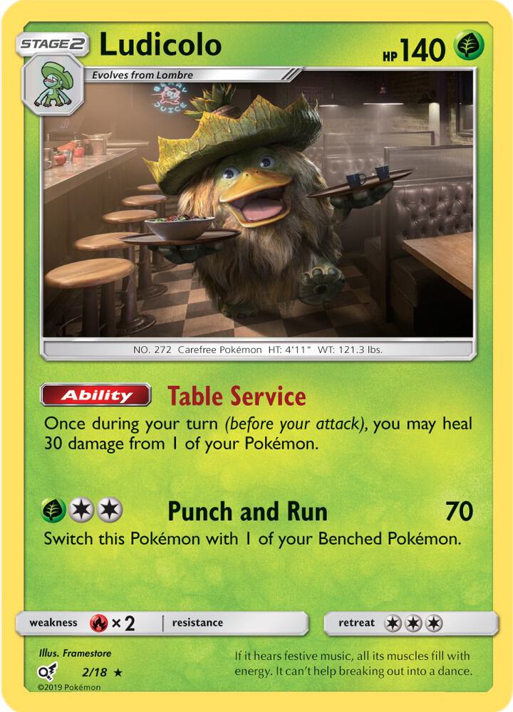 Ludicolo 2/18 (Detective Pikachu)  - Holofoil