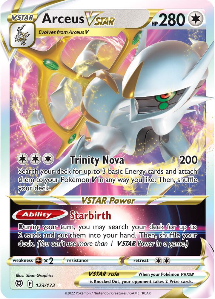 Arceus VSTAR 123/172 (SWSH09: Brilliant Stars)  - Holofoil