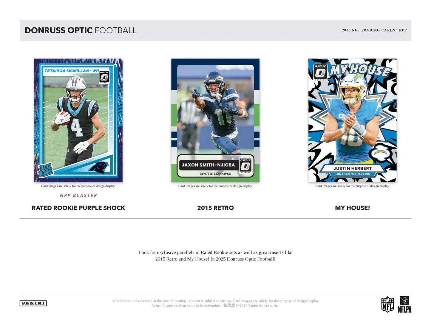 2025/26 Panini Donruss Optic NFL Football Blaster Box Sports Cards