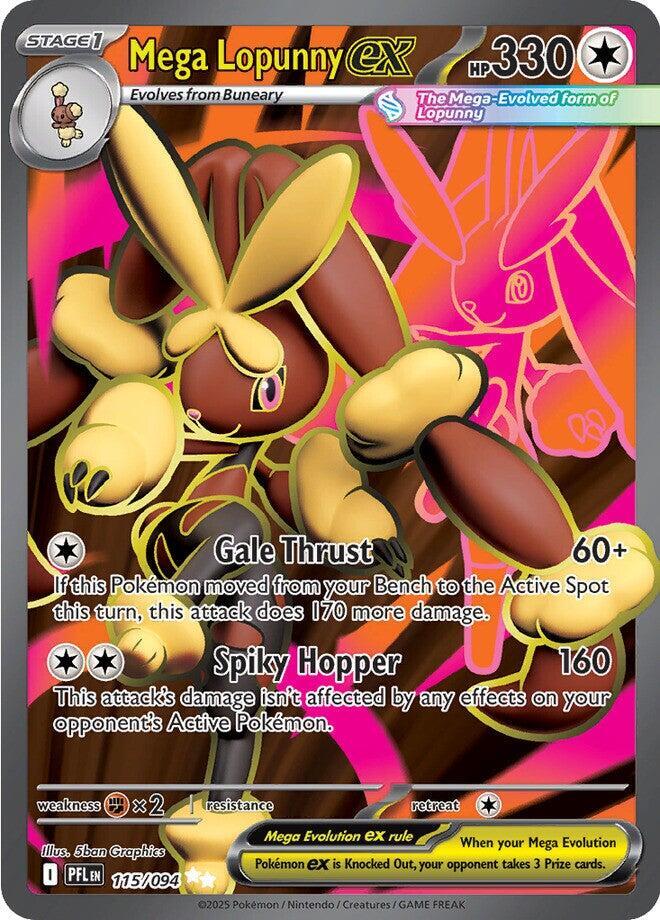 Mega Lopunny ex 115/094 (ME02: Phantasmal Flames)  - Holofoil