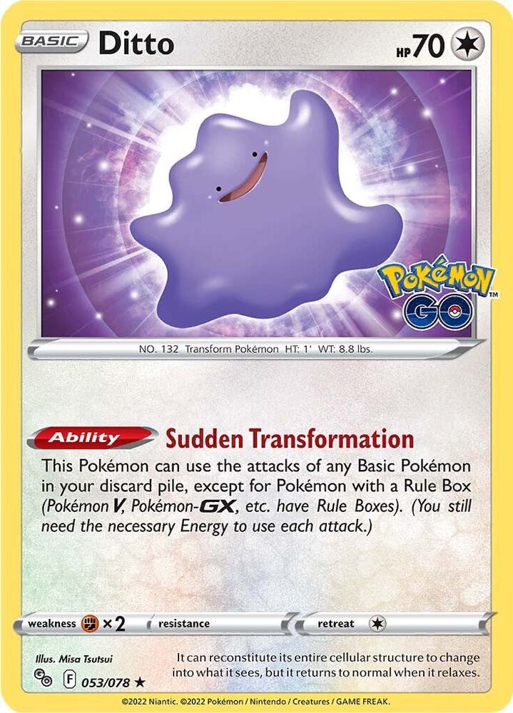 Ditto 053/078 (Pokemon GO)  - Holofoil