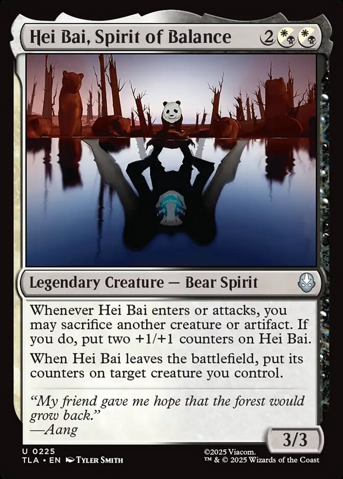 Hei Bai, Spirit of Balance 225/286 (Avatar: The Last Airbender)  - Foil