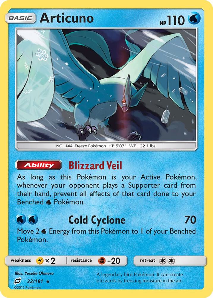 Articuno 32/181 (SM - Team Up)  - Holofoil