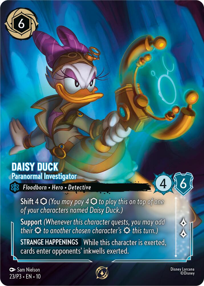 Daisy Duck, Paranormal Investigator Store Championship Participant 23 (Disney Lorcana Promo Cards) 