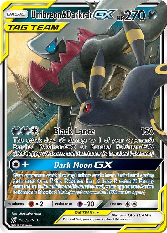 Umbreon and Darkrai GX 125/236 (SM - Unified Minds)  - Holofoil