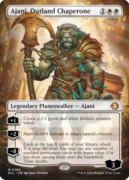 Ajani, Outland Chaperone 284 (Lorwyn Eclipsed)  - Borderless Foil