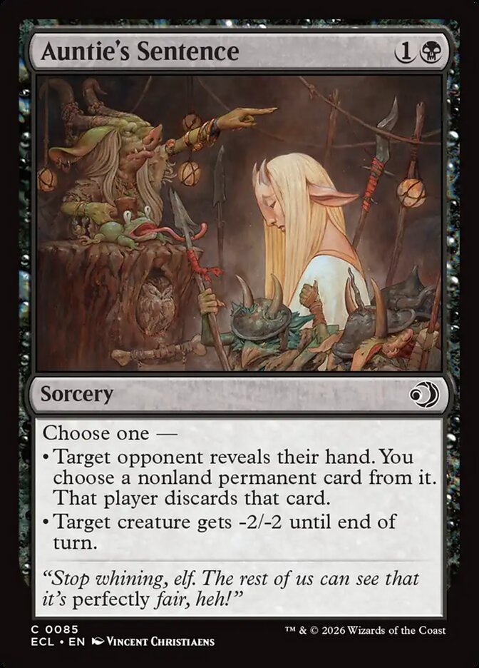 Auntie's Sentence 85/273 (Lorwyn Eclipsed)  - Foil
