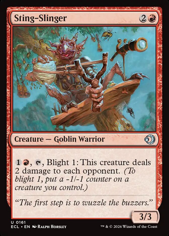 Sting-Slinger 161/273 (Lorwyn Eclipsed)  - Foil