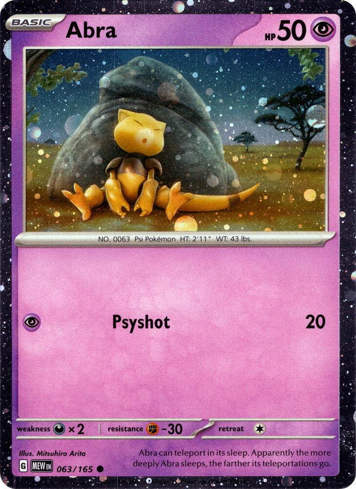 Abra 063/165 (Miscellaneous Cards & Products)  - Cosmo Holofoil