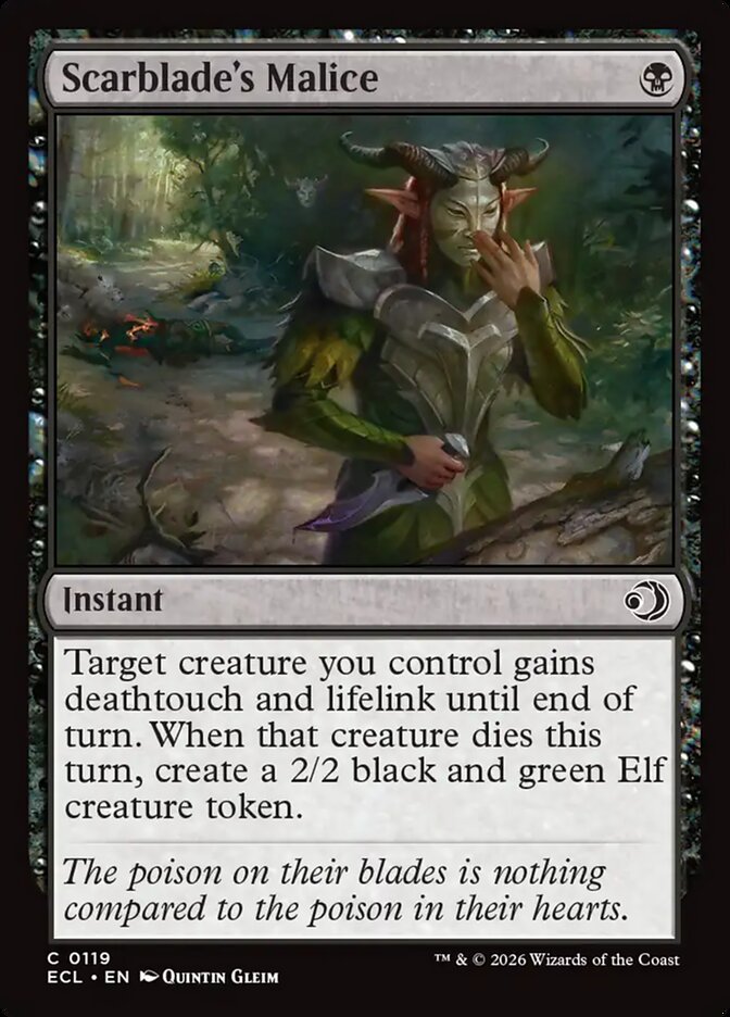Scarblade's Malice 119 (Lorwyn Eclipsed) 