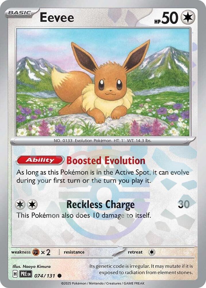 Eevee 074/131 (SV: Prismatic Evolutions)  - Master Ball Holofoil