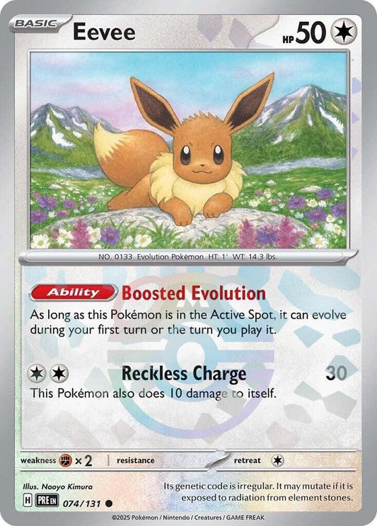 Eevee 074/131 (SV: Prismatic Evolutions)  - Master Ball Holofoil