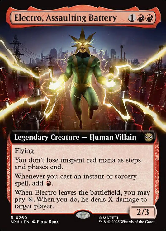 Electro, Assaulting Battery 260 (Marvel's Spider-Man)  - Extended Art Foil