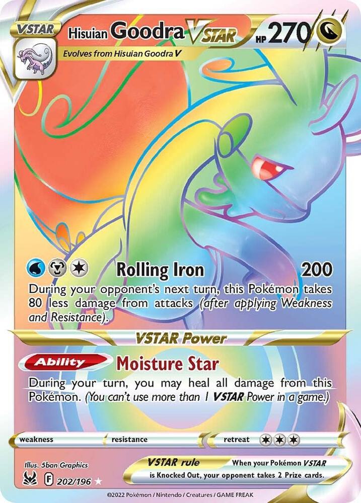 Hisuian Goodra VSTAR Secret 202/196 (SWSH11: Lost Origin)  - Holofoil