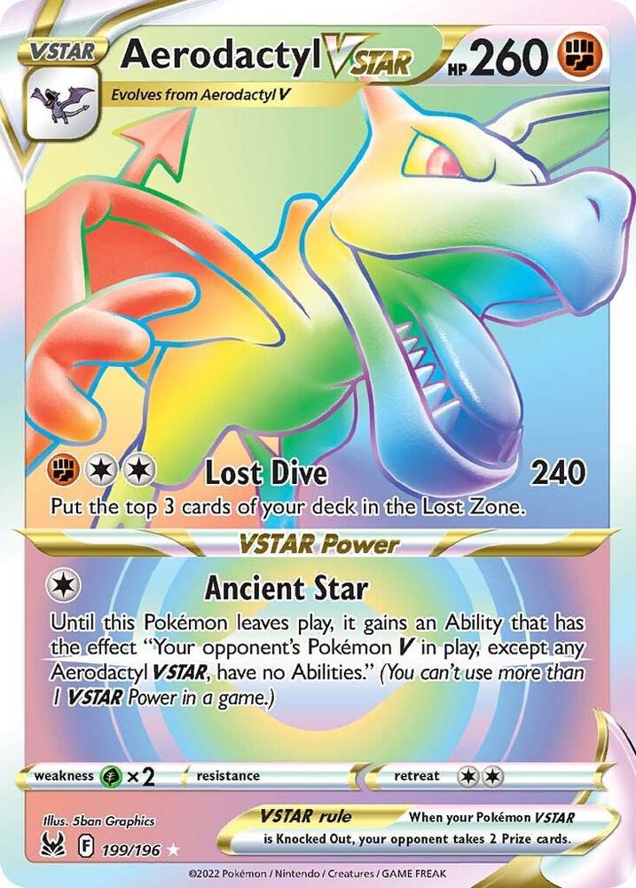 Aerodactyl VSTAR Secret 199/196 (SWSH11: Lost Origin)  - Holofoil