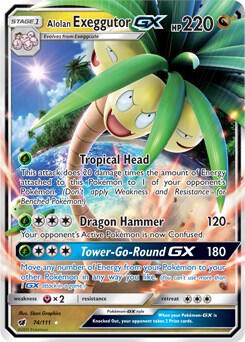 Alolan Exeggutor GX 74/111 (SM - Crimson Invasion)  - Holofoil