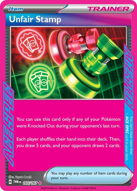 Unfair Stamp 165/167 (SV06: Twilight Masquerade)  - Holofoil