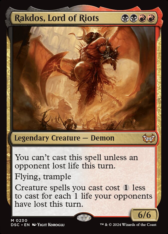 Rakdos, Lord of Riots 230 (Commander: Duskmourn: House of Horror) 