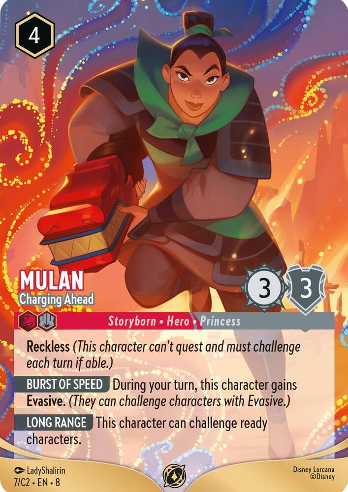 Mulan, Charging Ahead 7 (Disney Lorcana Promo Cards) 