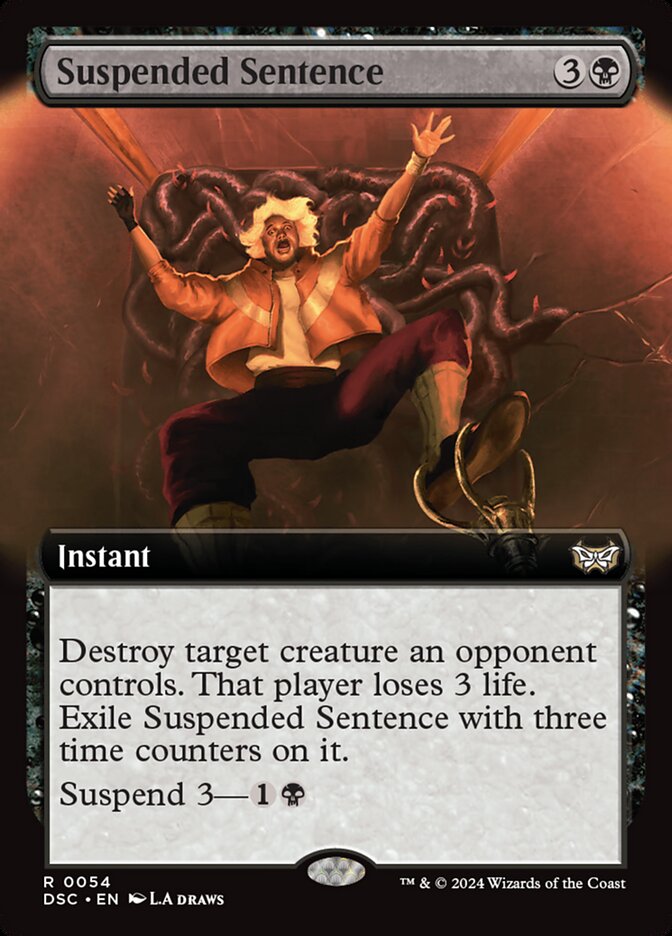 Suspended Sentence 54/40 (Commander: Duskmourn: House of Horror)  - Extended Art