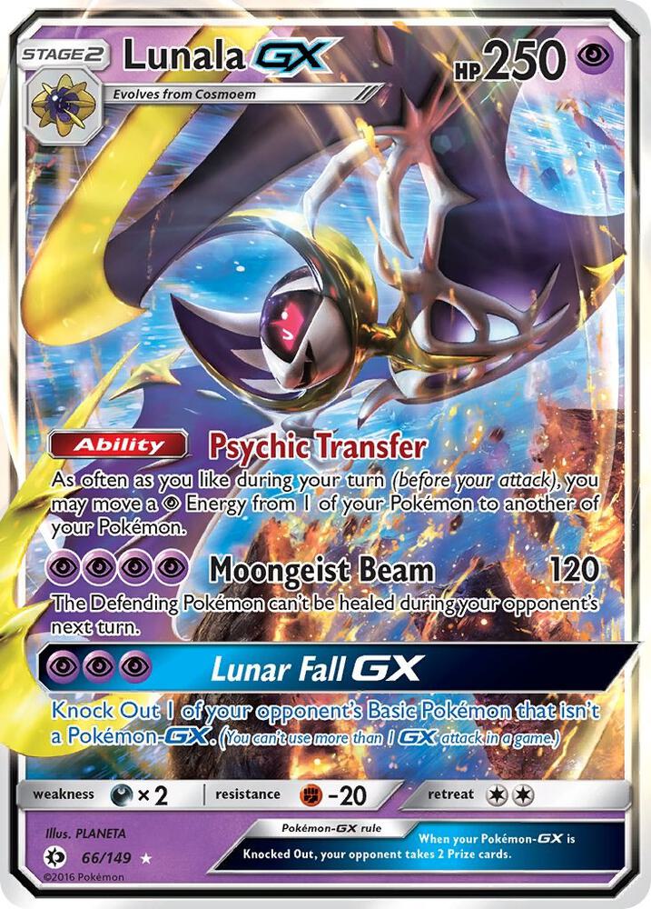 Lunala GX 66/149 (SM Base Set)  - Holofoil