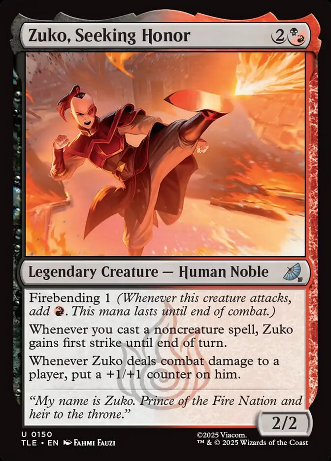 Zuko, Seeking Honor 150/317 (Avatar: The Last Airbender: Eternal-Legal) 