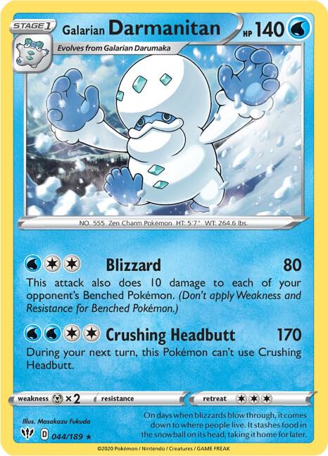 Galarian Darmanitan 044/189 (Deck Exclusives)  - Cracked Ice Holofoil
