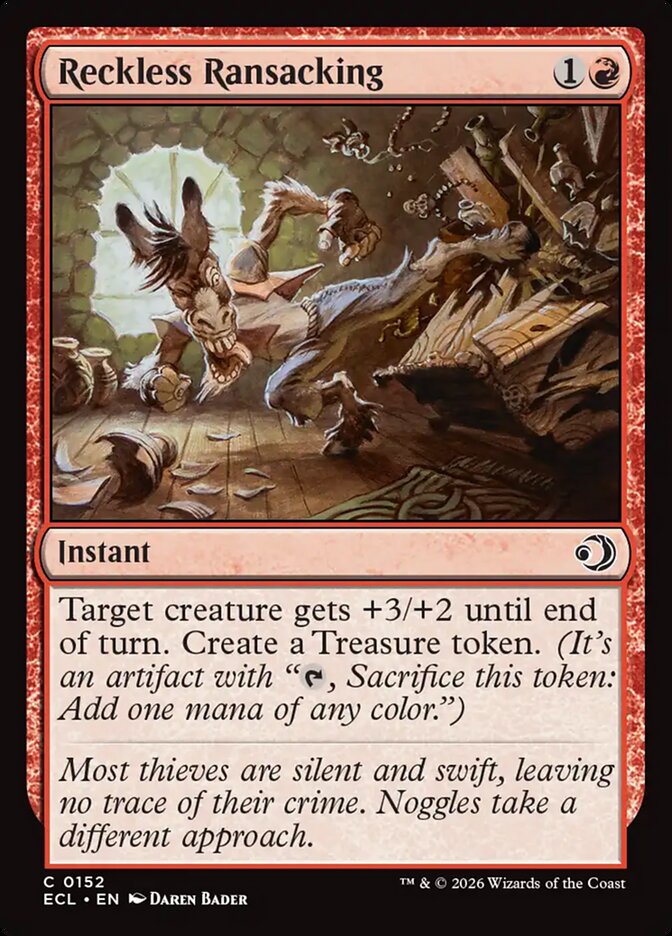 Reckless Ransacking 152 (Lorwyn Eclipsed)  - Foil