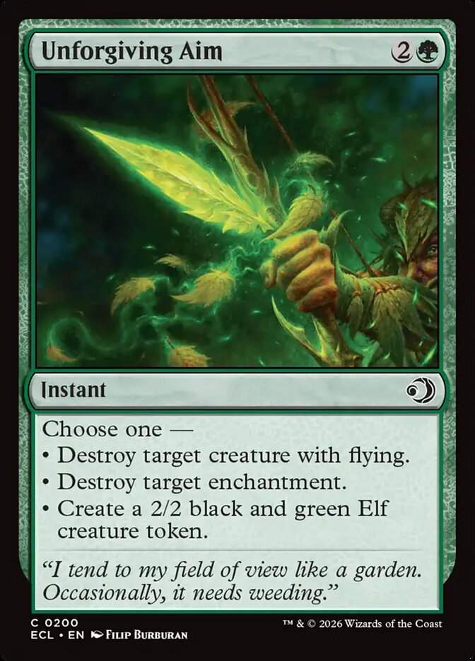 Unforgiving Aim 200/273 (Lorwyn Eclipsed)  - Foil