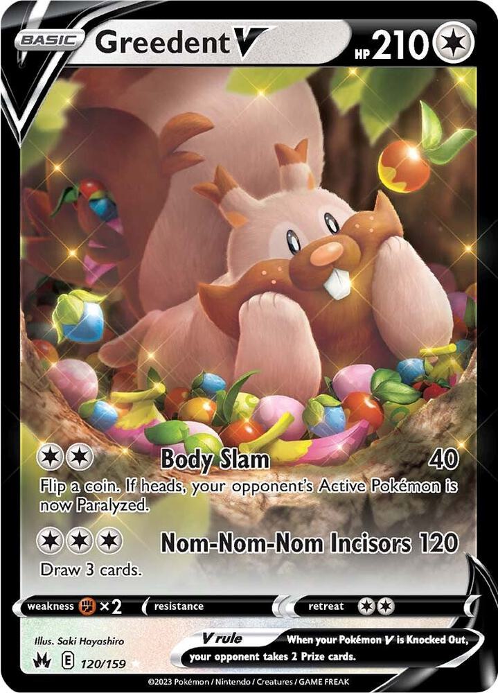 Greedent V 120/159 (Crown Zenith)  - Holofoil