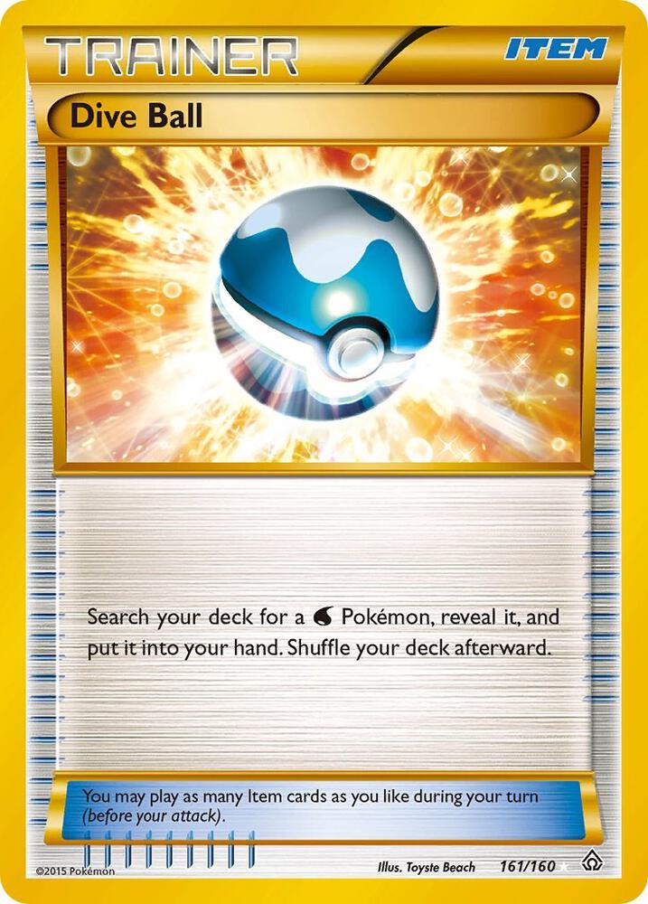 Dive Ball 161/160 (XY - Primal Clash)  - Holofoil