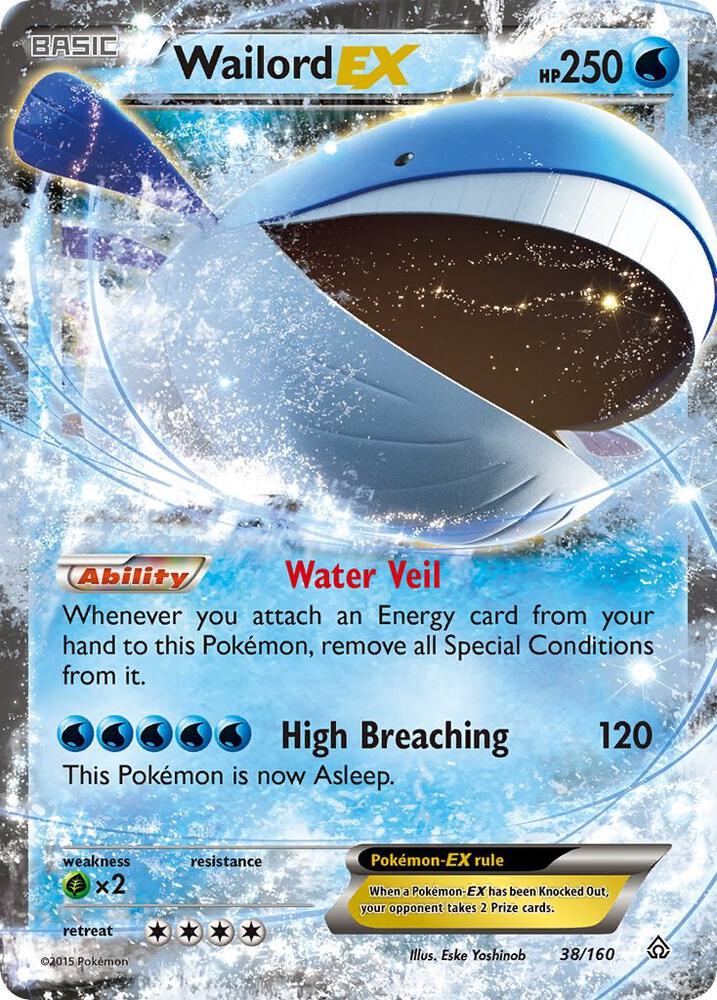 Wailord EX 38/160 (XY - Primal Clash)  - Holofoil