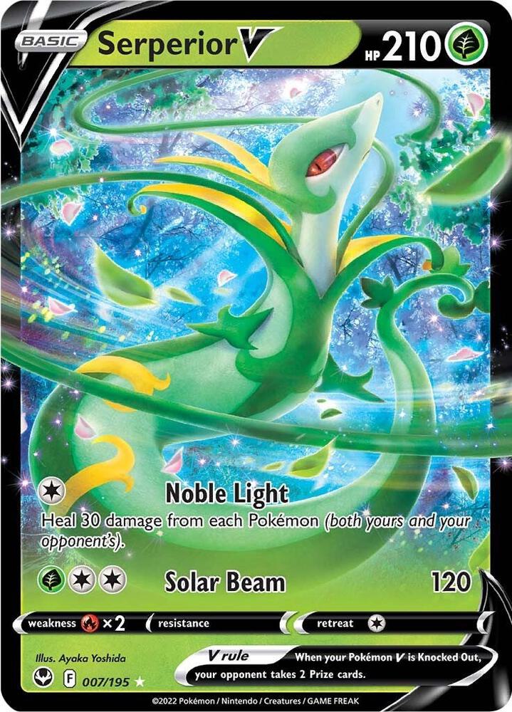 Serperior V 007/195 (SWSH12: Silver Tempest)  - Holofoil