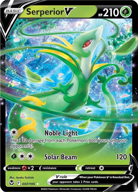 Serperior V 007/195 (SWSH12: Silver Tempest)  - Holofoil