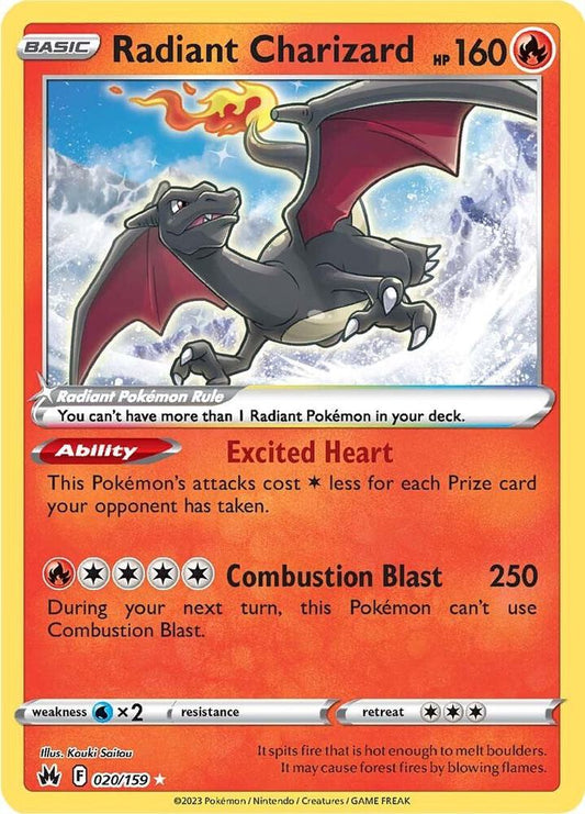 Radiant Charizard 020/159 (SWSH: Crown Zenith)  - Holofoil