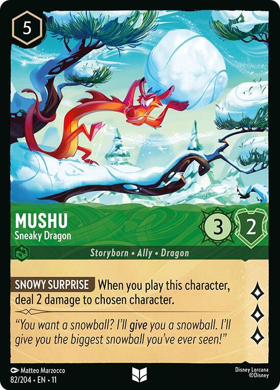 Mushu, Sneaky Dragon 82/204 (Winterspell)  - Cold Foil