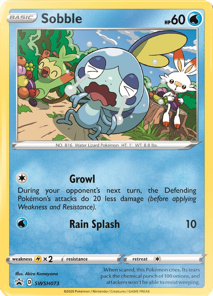 Sobble SWSH073 (SWSH: Sword & Shield Promo Cards)  - Holofoil
