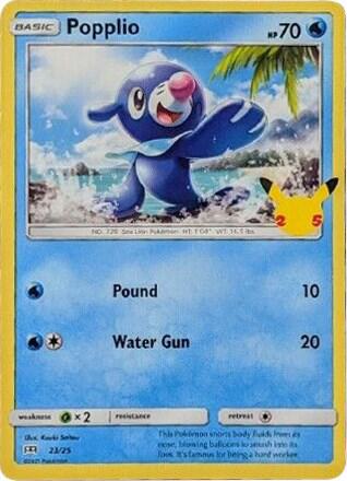 Popplio 023/025 (McDonald's 25th Anniversary Promos)  - Holofoil