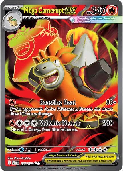 Mega Camerupt ex 156/132 (ME01: Mega Evolution)  - Holofoil