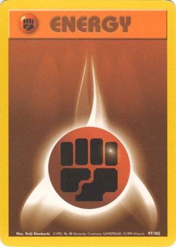 Fighting Energy 097/102 (Base Set)  - Unlimited Normal