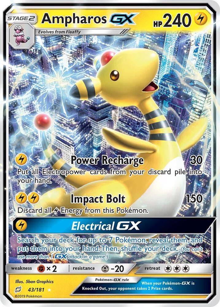 Ampharos GX 43/181 (SM - Team Up)  - Holofoil