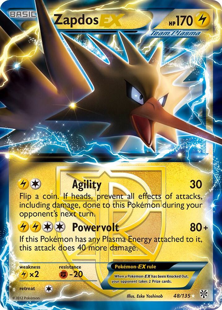 Zapdos EX Team Plasma 48/135 (Plasma Storm)  - Holofoil