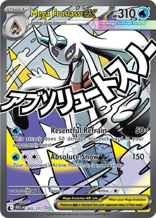 Mega Froslass ex 265/217 (ME: Ascended Heroes)  - Holofoil